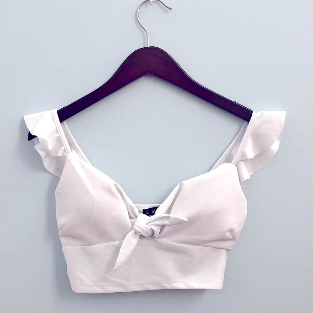 White crop top